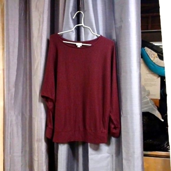 🙋A New Day burgundy sweater S M - Picture 1 of 5